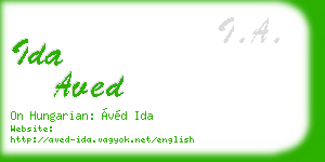 ida aved business card
