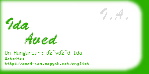 ida aved business card